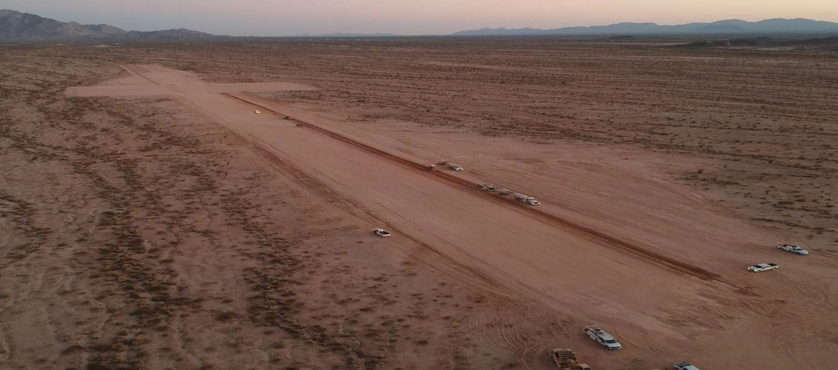 Aerial view — completed runway