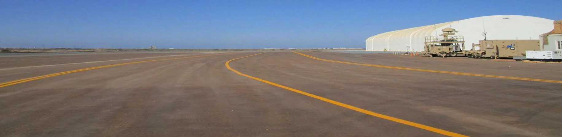 Taxiway and shelter view