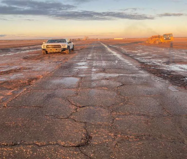 Before — deteriorated surface
