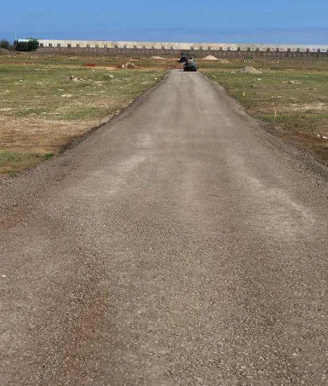 Completed haul road