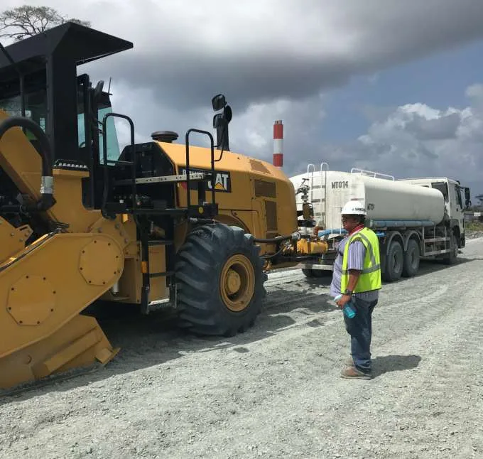 Equipment and crew on site