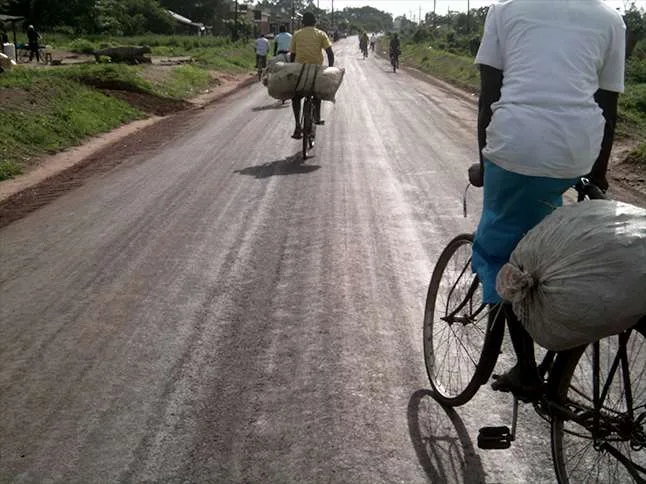 Stabilized road in use